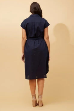 GEORGINA LINEN SHIRT DRESS -Femme Connection Sales acade77638ccda8133e6be05c0dcce10