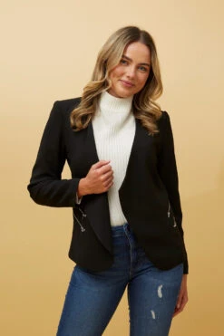 CYNTHIA WATERFALL COLLAR BLAZER JACKET -Femme Connection Sales acbae986f41bb955d1d45ed0c160ad0c