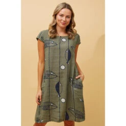 RIMINI TRIBAL PRINT LINEN DRESS -Femme Connection Sales acfd1451daeec9714c978d68ff04aef4