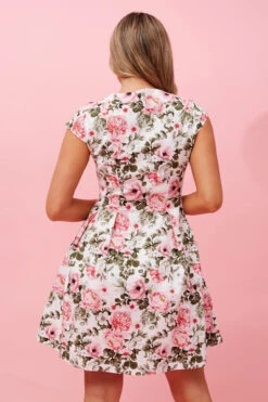 ZHALA FLORAL ZIP FRONT DRESS -Femme Connection Sales adcfbc334cb0b48efd73b9b892f662d5