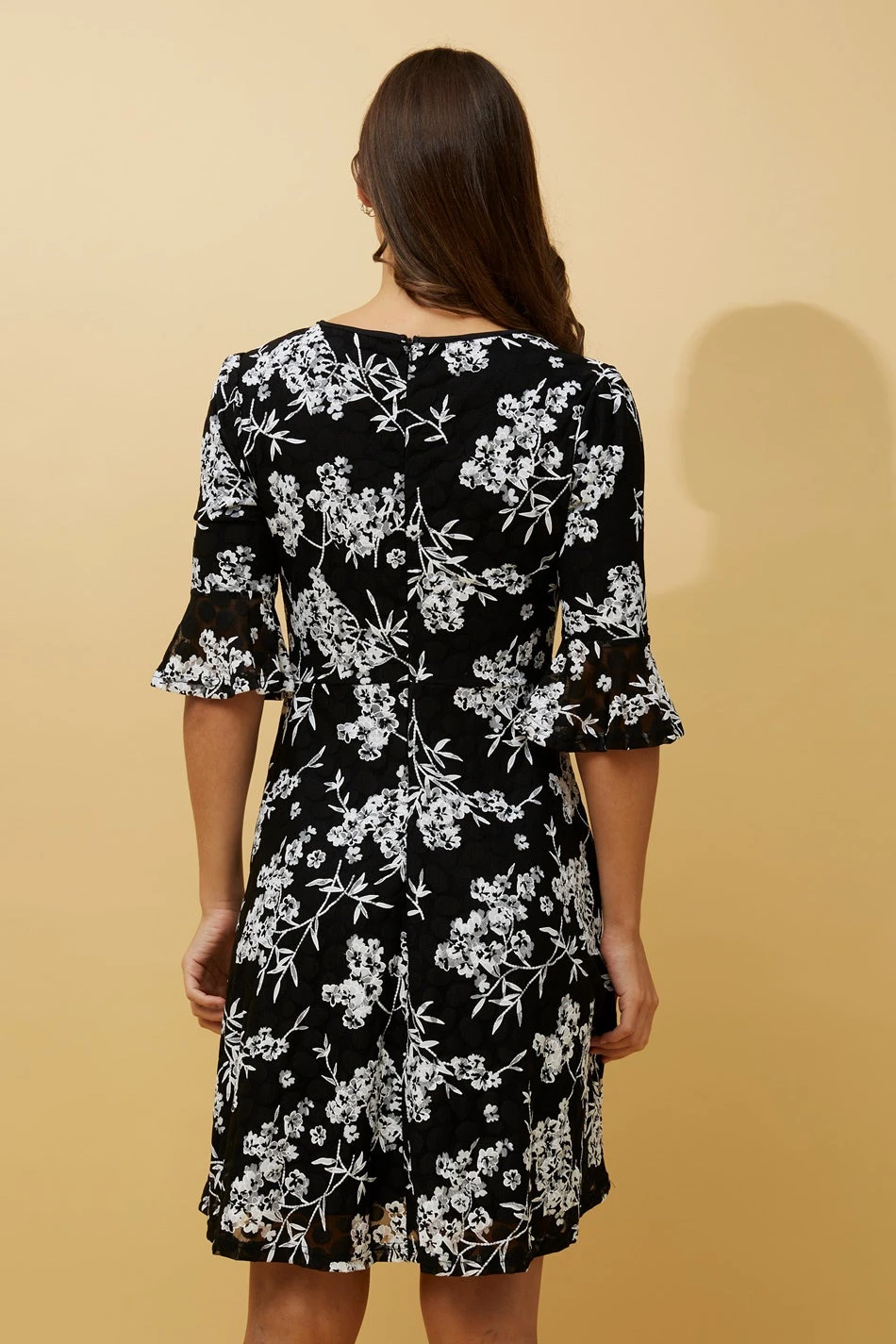 BLOOM FLORAL FRILL SLEEVE SHORT DRESS 9 BLOOM FLORAL FRILL SLEEVE SHORT DRESS - Image 7