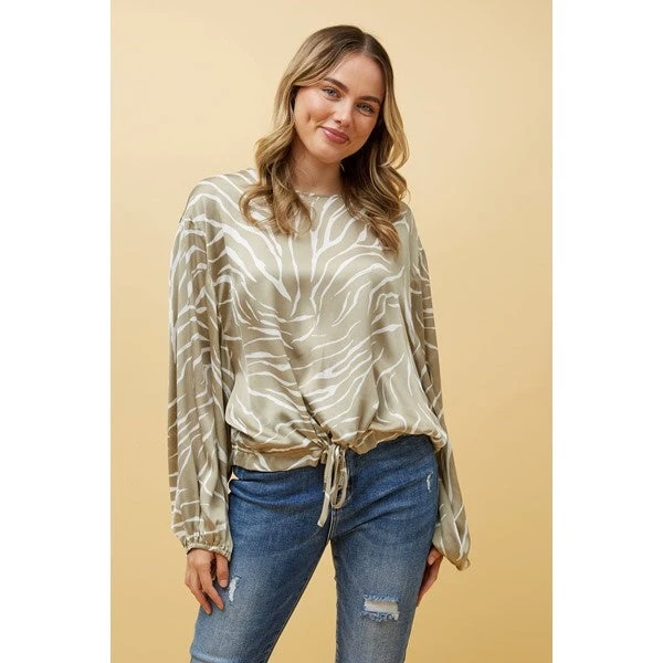 ROSALEE ZEBRA PRINT SATIN TOP 10 ROSALEE ZEBRA PRINT SATIN TOP - Image 8