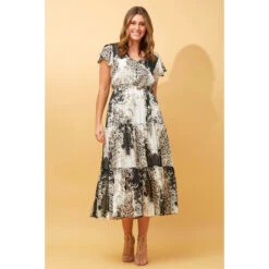 YASMIN LEOPARD TIERED MAXI DRESS -Femme Connection Sales af3f7f1d14519e543320f604217e348d