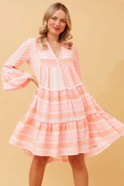 AMIRA JAQUARD BOHO SHORT DRESS