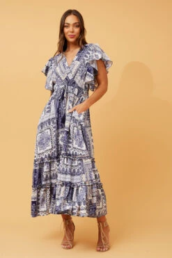 GEMALLA PATCHWORK BOHO MAXI DRESS