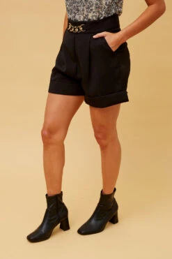 MOCK BELT SHORTS -Femme Connection Sales b017902119936a44379317ba7ac407ee