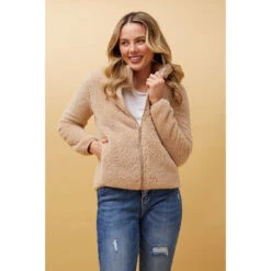 LYN ZIP FRONT FAUX FUR JACKET -Femme Connection Sales b0940023fe485eef6001b40beea4a5f7