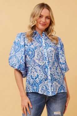 WILKIE PUFF SLEEVE BOHO SHIRT -Femme Connection Sales b0efd89e8f873ad2b9a63245aafc8534
