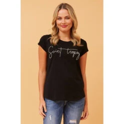 COCO SAINT TROPEZ GRAPHIC TSHIRT 17 COCO SAINT TROPEZ GRAPHIC TSHIRT -Femme Connection Sales b15c53a327b2ab3a769013e412736ad7