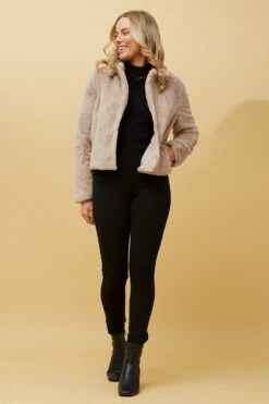 MOSCOW FAUX FUR JACKET -Femme Connection Sales b1e7991f62f8ea2e2d799974b00d3594