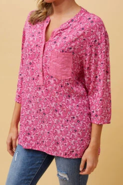 ROSETTA FLORAL SEQUIN DETAIL TOP -Femme Connection Sales b31f586dd6e966a25f1e9c261107b66e