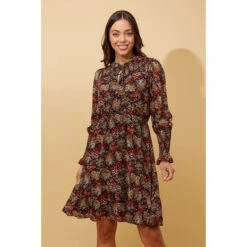 GIANNA HIGH NECK FLORAL SHORT DRESS -Femme Connection Sales b3d3c41e82b0d3b3462748362aec4dcc