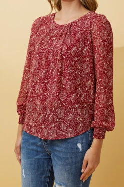 BREE PAISLEY PRINT BLOUSE 16 BREE PAISLEY PRINT BLOUSE -Femme Connection Sales b4863983af990ed69521902bd60ca81e