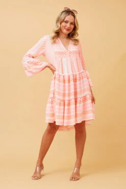 AMIRA JAQUARD BOHO SHORT DRESS -Femme Connection Sales b49e3be7db5fc0a13c8d769af5f24643