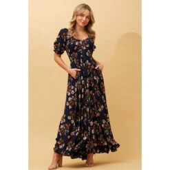 DAISY FLORAL BOHO MAXI DRESS -Femme Connection Sales b4e10505cbb078ba90a2ea65078e379d