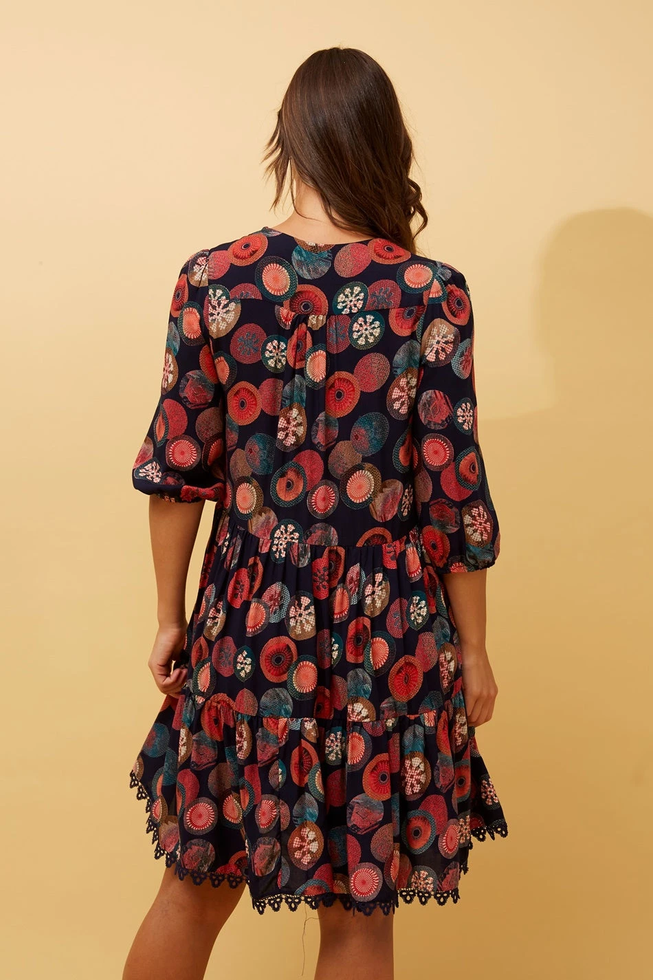 ARRAN ABSTRACT BOHO BABYDOLL DRESS 10 ARRAN ABSTRACT BOHO BABYDOLL DRESS - Image 8