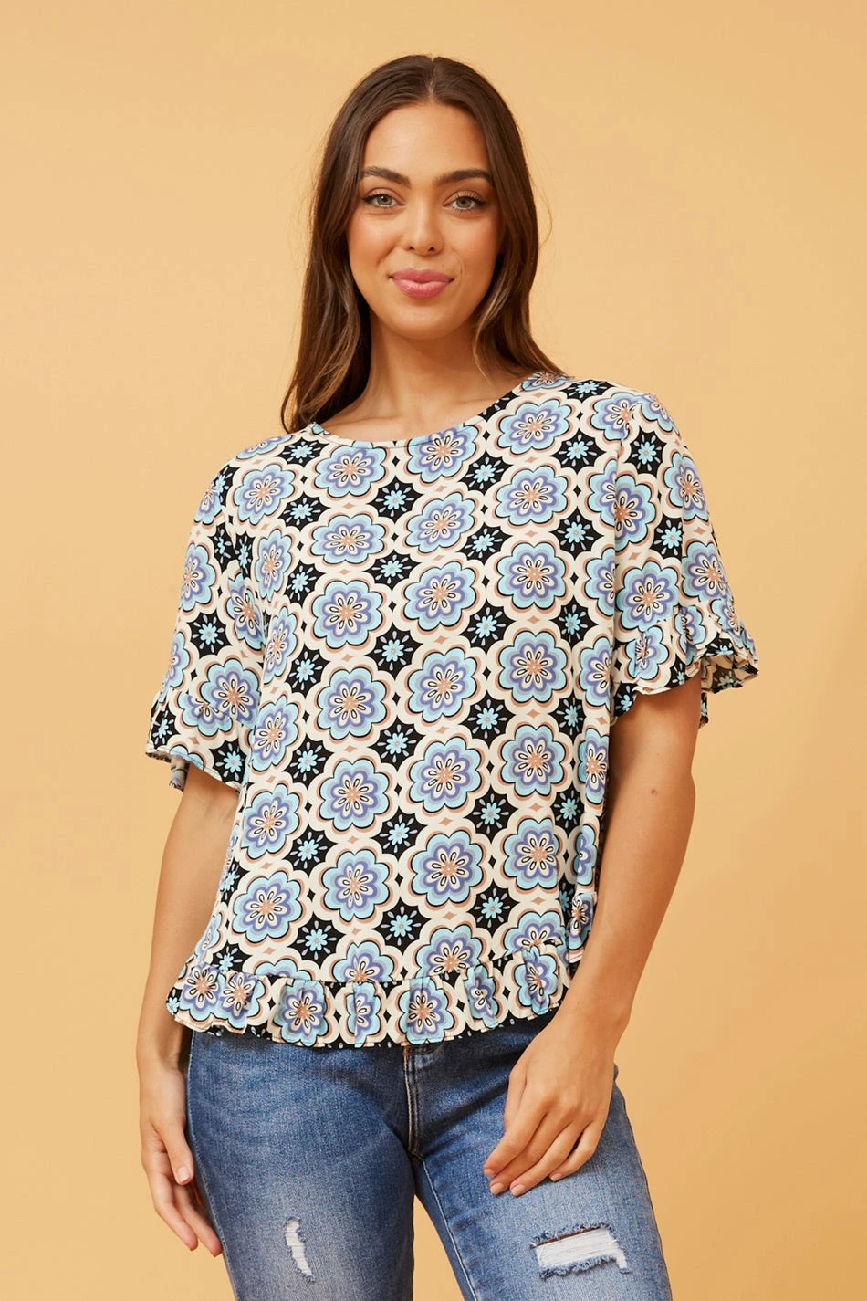 FRILA TILE PRINT TOP 5 FRILA TILE PRINT TOP - Image 3