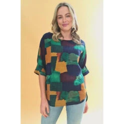 TARA ABSTRACT PRINT HI LOW HEM TOP 27 TARA ABSTRACT PRINT HI LOW HEM TOP -Femme Connection Sales b6b241221335e82d48561f2e41b5d717