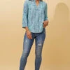SPICY ABSTRACT PRINT BLOUSE -Femme Connection Sales b7513397151063510d82383b24fe14e0