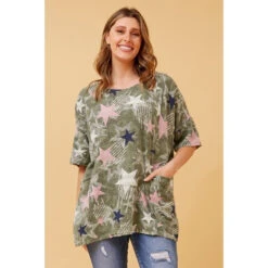 FIORENZA STAR PRINT TOP -Femme Connection Sales b79d35caee820d1a835539f2d66e496d