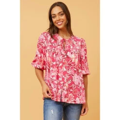 SELENA FLORAL PUFF SLEEVE SHIRT 17 SELENA FLORAL PUFF SLEEVE SHIRT -Femme Connection Sales b89c18ca59b8e4b2d3869d60644136d5