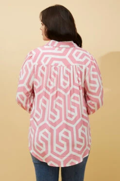 CLOVER BALLOON SLEEVE SHIRT -Femme Connection Sales b8b7b409fc62f14dda71c6d3ef371600