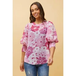ELEGANT FLORAL BALLOON SLEEVE BLOUSE 19 ELEGANT FLORAL BALLOON SLEEVE BLOUSE -Femme Connection Sales b8f99988b8c6d4397d7fdaed496c0395
