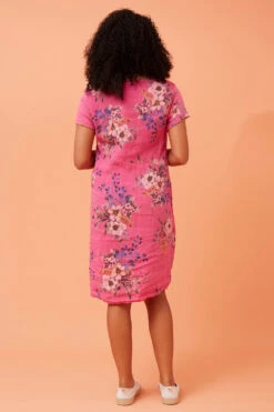 MESSINA FLORAL LINEN DRESS -Femme Connection Sales b8f9ea5836052c05c5c8141b0806d405
