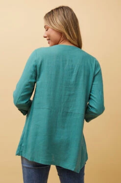 BUTTON DETAIL LINEN TOP -Femme Connection Sales bae169db02fd8bb28d4d02737f817058