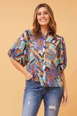 WILKIE PUFF SLEEVE BOHO TOP