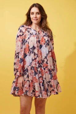 LUCY FLORAL SMOCK DRESS -Femme Connection Sales bbda11f39754bdd7311262bd438c406c