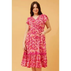 Stella MOROCCO ABSTRACT BOHO MIDI DRESS -Femme Connection Sales bcb0f7232e9599b9c76ed352dfaaa3ad