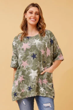 FIORENZA STAR PRINT TOP -Femme Connection Sales bcff687fc4f2c3a3ae8688107179cbe0