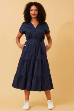 SHANTI TIERED SHIRT DRESS -Femme Connection Sales bdb676c53e6ac6a675982d1217d37b68