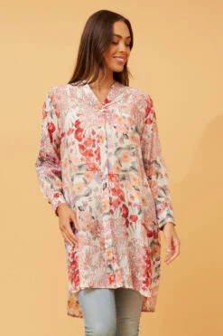JANSON FLORAL HI LOW TUNIC -Femme Connection Sales be1f3b255a44ee123af85eb2744ca834