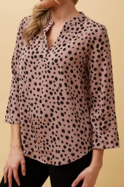 SPICY ANIMAL PRINT BLOUSE -Femme Connection Sales be6846ac6752dccb5e26a7b71e30e524