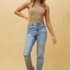 LOMA RIPPED DENIM PANTS -Femme Connection Sales bf164e05f329f0ddbc5a469399a044c4