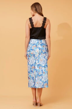 GLINDA SATIN PRINTED MIDI SKIRT -Femme Connection Sales bf3f6423ae9795363775ce1a65e6ec0e
