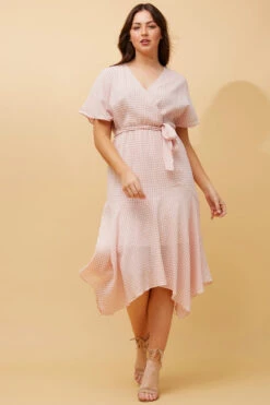 PRIMULA GINGHAM MIDI DRESS -Femme Connection Sales bf4cef253dc178a3ff590ffb8b53e5aa