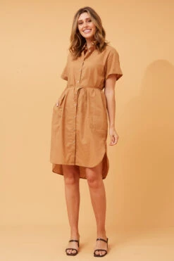 GERALDINE LINEN SHIRT DRESS -Femme Connection Sales bf508e783e94aa3c6806bbf272faf623