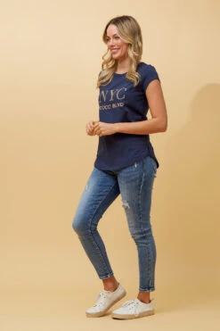 COCO NYC GRAPHIC TEE -Femme Connection Sales bf598e47a26773e1a87bd8354727f614