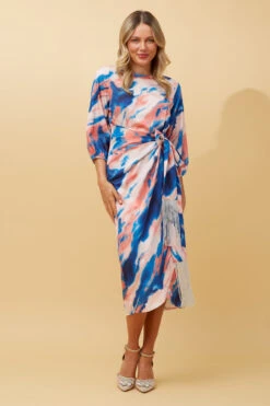 JUANITA TIE DYE MIDI DRESS -Femme Connection Sales c0628a8940c05f2634532ae5870fc9a8