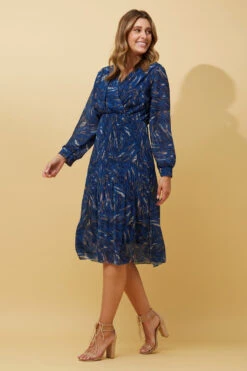 ZANETTA ABSTRACT PRINT TIERED PLEATED MIDI DRESS 26 ZANETTA ABSTRACT PRINT TIERED PLEATED MIDI DRESS -Femme Connection Sales c06dbba19d44cef8001aa47f298839bd