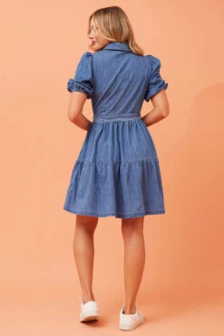 ROSALINDA DENIM SHIRT DRESS -Femme Connection Sales c107d367dcc0c2e78bae9de50a0393b2