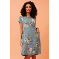 MESSINA FLORAL LINEN DRESS -Femme Connection Sales c1c66ac99080b2439decb6973f4c8465