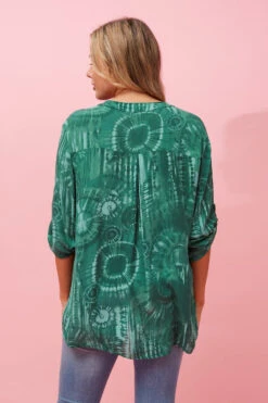 ROSETTA SEQUIN TIE DYE DETAIL TOP -Femme Connection Sales c2e21b6aac458c11a4edf4759c4b8950