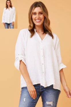 VELMIA LINEN SHIRT -Femme Connection Sales c2e696b79f8a23289a61facda5847641
