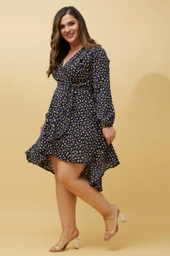 Stella WILLOW DITSY PRINT WRAP DRESS -Femme Connection Sales c32141f2bce805b604b3149fdce4d05f