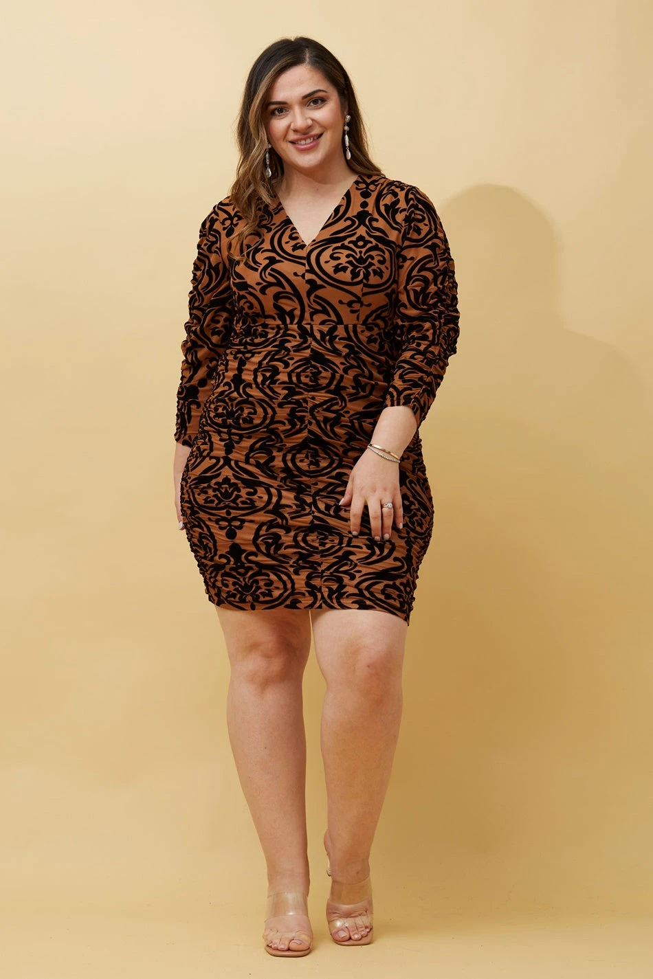 NITU FLOCKING BODYCON DRESS 7 NITU FLOCKING BODYCON DRESS - Image 5