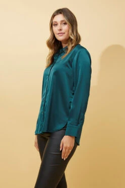 ALITA SATIN SHIRT -Femme Connection Sales c5cca9d1377dd3148a7c8c79e7c9ce10
